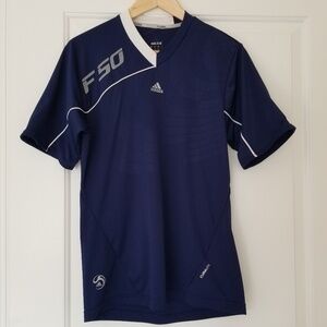 Adidas Men's Navy Blue Activewear Athletic Workout Short Sleeve Shirt Size Small